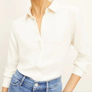 M.M. Lafleur The Lagarde Shirt - Eco Soft Wave Alabaster Size 10